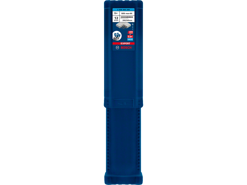 5-delni komplet udarnih svedrov Bosch EXPERT SDS max-8X, Dimenzije: 12x200x340mm, 2608900260